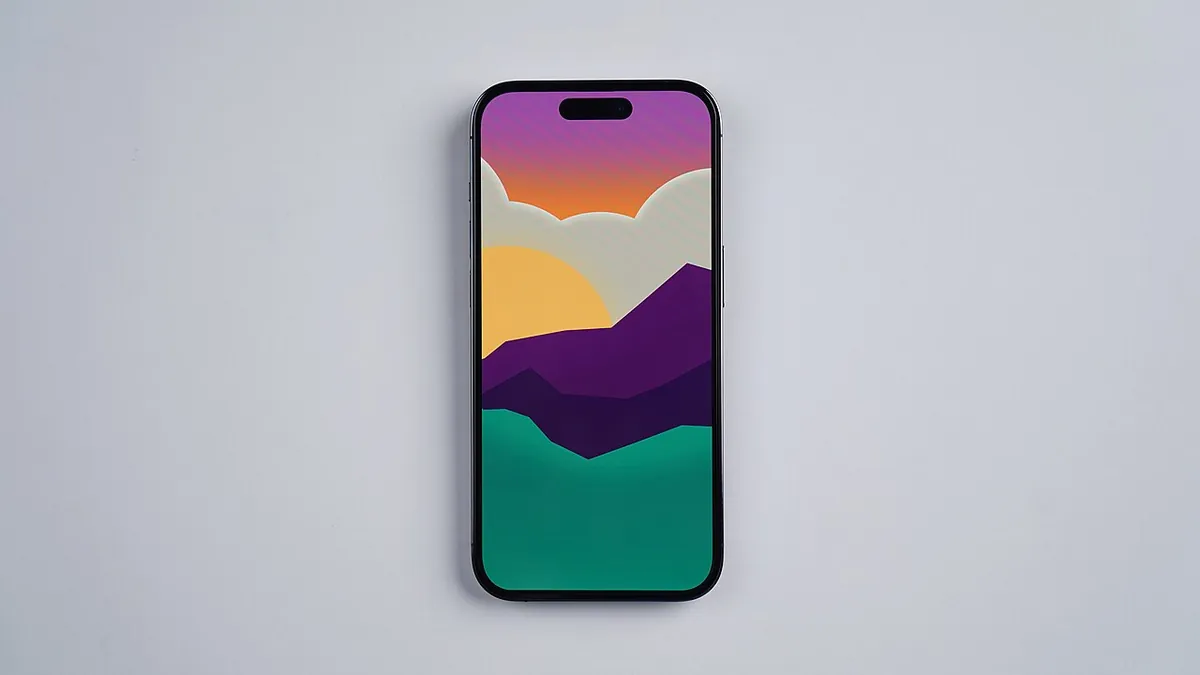 Parte trasera de un iPhone 14 Pro Max morado oscuro